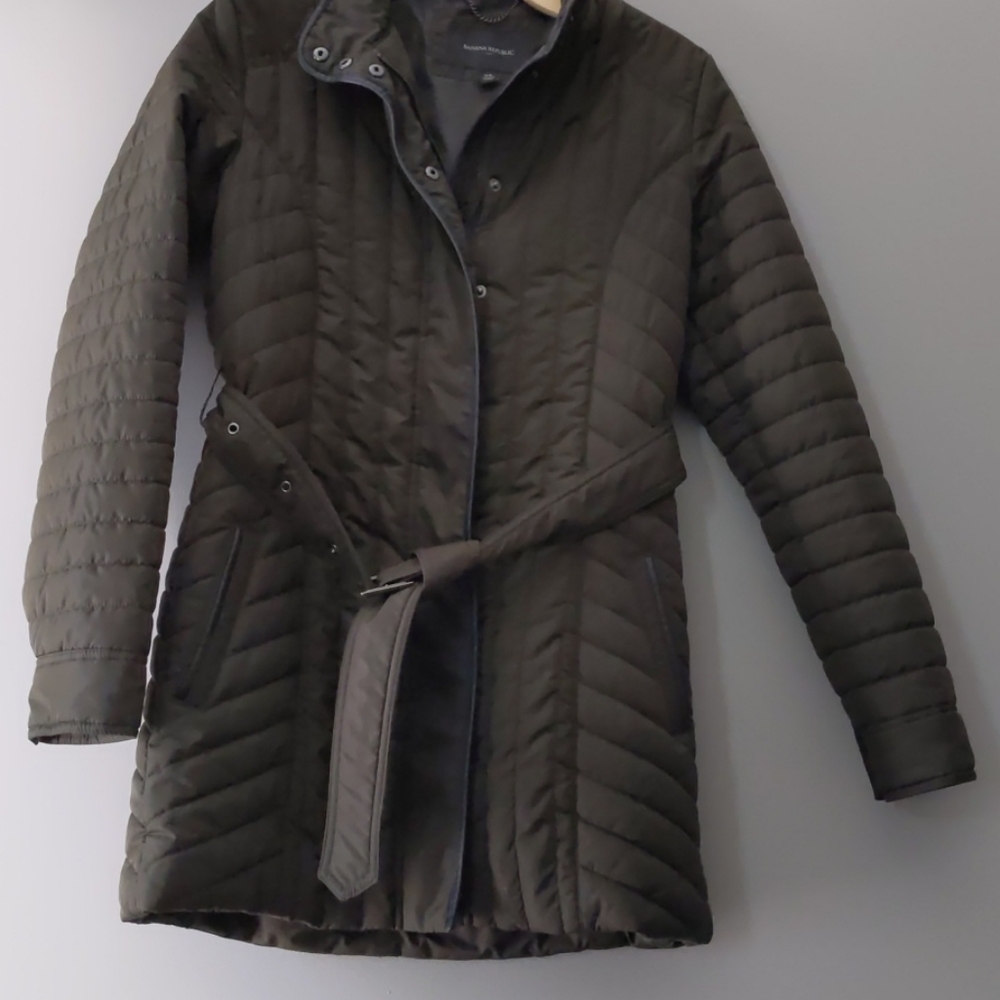 Banana republic olive quilt jacket